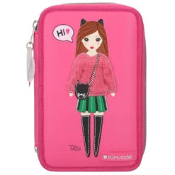 Depesche 10729 TOPModel 3-fach Federtasche Talita Model Pink