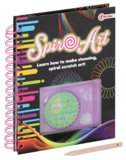 Toi Toys Kratzpapier Spiralbuch Spiro-Art Kreativer Malspaß + Schablonen 111188