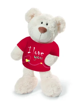 Nici 37756.1 Classic Bear Creme Mit Rotem T-Shirt "I Love You" 35cm Plüsch Schlenker -Spielzeug Discounter 37756 1 1 scaled
