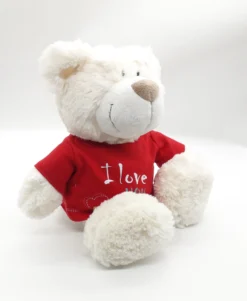 Nici 37756.1 Classic Bear Creme Mit Rotem T-Shirt "I Love You" 35cm Plüsch Schlenker -Spielzeug Discounter 37756 1 9 scaled