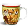 Nici 40258 PorzellanTasse Wild Friends Affe Nardu, Löwe, Tiger 9,5x10cm