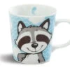Nici 41162 Porzellan-Tasse (Kinder) Waschbär Rod & Stinktier Steve 8x8,5cm
