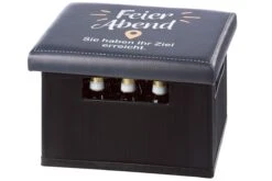 Gilde 42970 Bierkasten Sitzkissen "Feierabend" 44x34cm Sitzpolster Schwarz -Spielzeug Discounter 42970 1