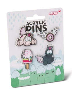 Nici 45702 SET Acryl Pins Einhorn Theodor & Friends Regenbogen Auf Header-Karte -Spielzeug Discounter 45702 03 ZA Frei 1462x2048