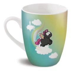 Nici 47387 Porzellantasse 310ml Einhorn Rainbow Yin & Yang Auf Wolken -Spielzeug Discounter 47387 02 ZA Frei 2048x1992