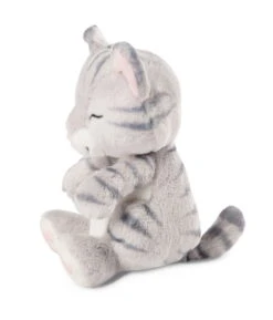Nici 48086 Sleeping Kitties Schlafende Katze Im Körbchen 12cm Plüsch Grau -Spielzeug Discounter 48086 03 ZA Frei me