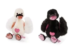 Nici 48270 + 48271 SET Zwei Schwäne 50cm Plüsch Kuscheltier Love Classics GREEN