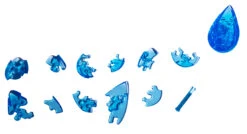 HCM Kinzel Crystal Puzzle 3D - Wassertropfen & Krone 43 Teile Ca. 10cm 59116 -Spielzeug Discounter 59116 D 2