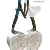 Gilde 59954 Skulptur "Devotion" Herz Liebe Liebespaar Hochzeit Deko 35x17cm