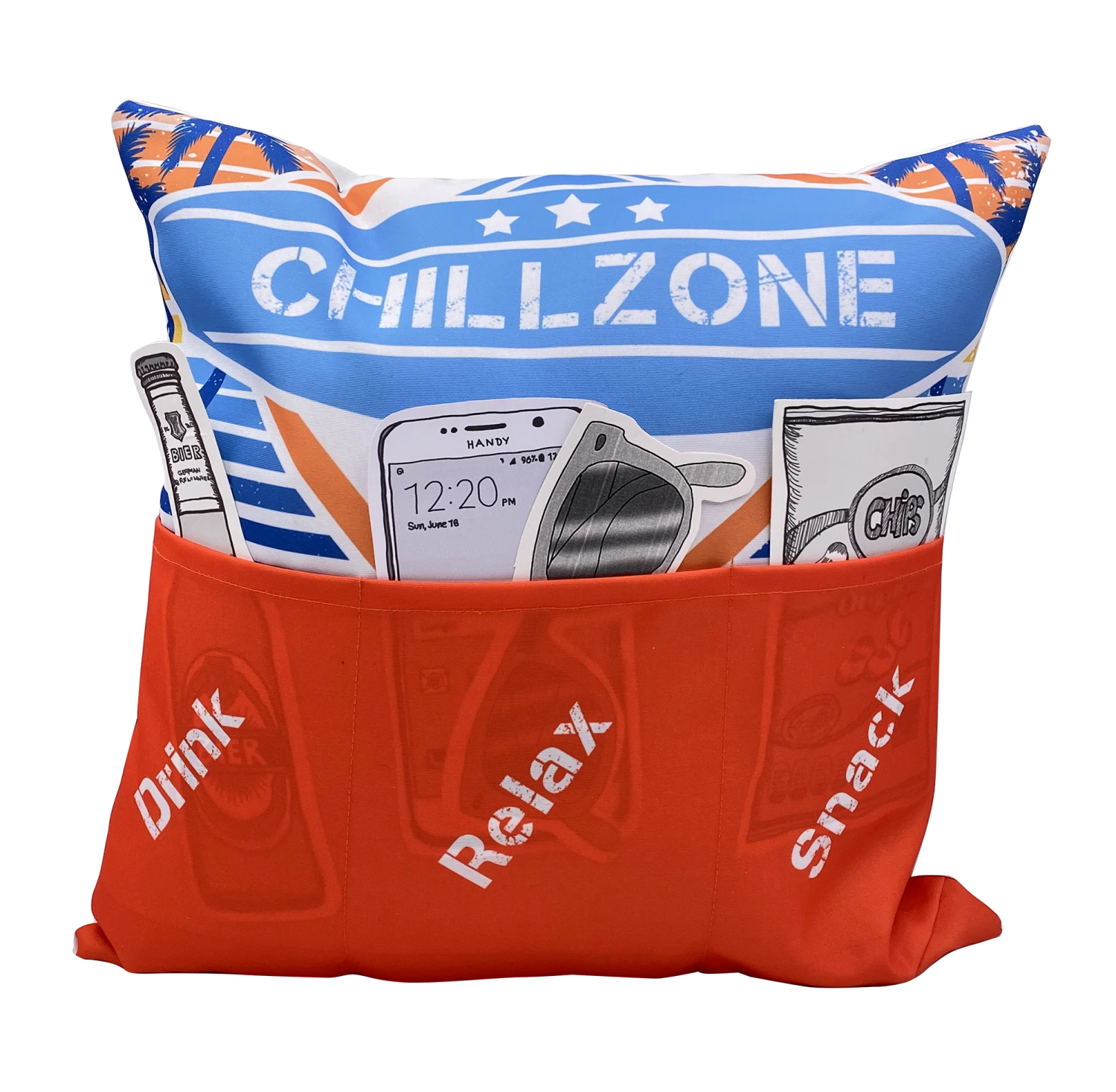 Hergo Sofahelden Outdoor-Kissen Mit Taschen 43x43cm - Chillzone 8756 1 Hergo Sofahelden Outdoor-Kissen Mit Taschen 43x43cm - Chillzone 8756