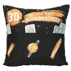 Hergo Sofahelden Kissen Mit Taschen 43x43cm - 30. Geburtstag 8774