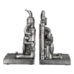 Gilde 89299 Steampunk Buchstütze Maschine 2er-Set Je 19cm Dekoration -Spielzeug Discounter 89299 2 1