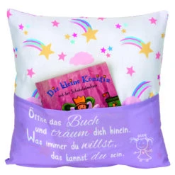 Hergo Sofahelden Kissen Mit Taschen 43x43cm - Lesekissen Kids - Prinzessin 9032