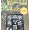 Celtic Dice Set Würfelset Rollenspielwürfel Grau & Schwarz (7 Stück)