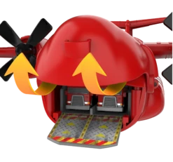 JAZWARES MicroMachines Cargo Frachtflugzeug Feuerwehr Spielset Inkl. Fahrzeug MMW0080 -Spielzeug Discounter Micro Machines Cargo Transporter MMW0080 OP 05 kk