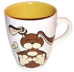 Nici 22037 Tasse Hase Puschel Braun Porzellan Spring Frühling Rabbit 11cm Ø8,5cm -Spielzeug Discounter N22037 bearbeitet