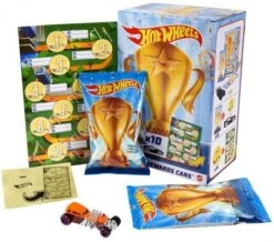 MATTEL Hot Wheels Blind Bag Big Pack 10 Fahrzeuge + 10 Sticker + 1 Karte Maßstab 1:64