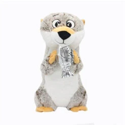 Grupo Moya 20602 Otter Mit Silbernem Fisch 32cm Stehend Plüsch Kuscheltier