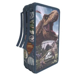 Jurassic World 3-Fach Federtasche Dinosaurier Triple Pencil Case 20x7x16cm