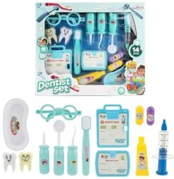 Toi Toys Zahnarzt Spielset Mit Spritze + Bohrer Und Insgesamt 14 Teilen